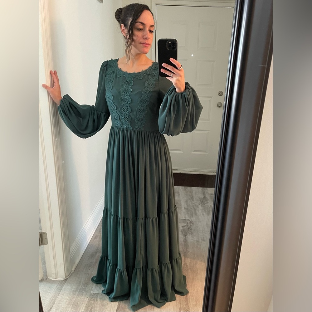 Joyfolie Forest Green Long Sleeve Maxi Dress - Picture 5 of 15